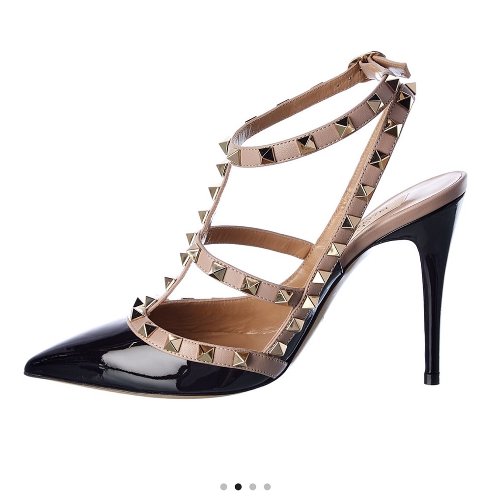 Black and Tan Studded Women's Heels Size 8